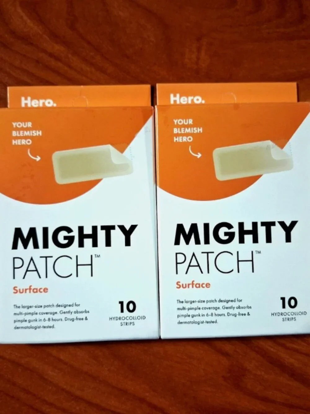 Hero Mighty Patch Surface Hydrocolloid Acne Blemish Face Patches 2x 10 ct